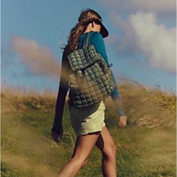 NWT Free People Movement | Quilted Hiker Backpack In Teal/Turquoise - Picture 14 of 16